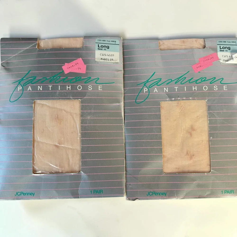 Vintage NOS Pantyhose Lot 7 Pairs JCPenney No Nonsense New Sealed